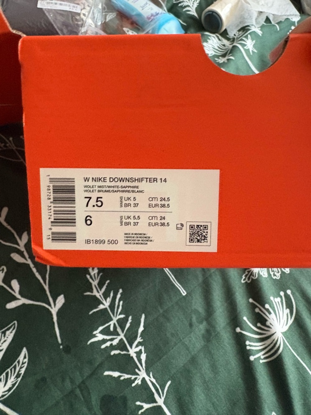 Nike Downshifter 14 Women’s Purple Running Sneakers - New With Tags!!! - Picture 2 of 5